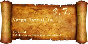 Varga Tertullia névjegykártya